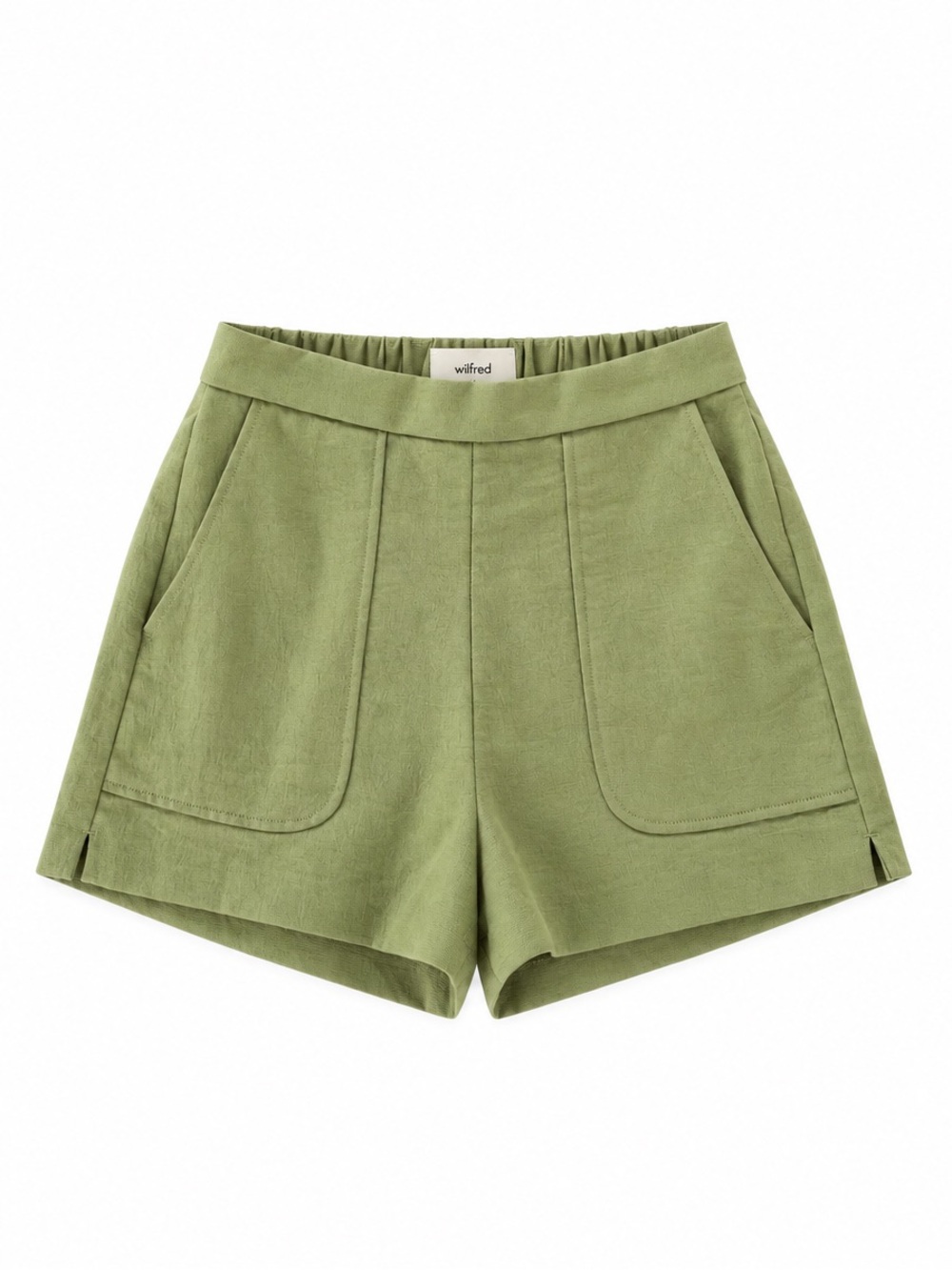 Wilfred Aritzia Sage Green High Rise Pocket Shorts Size M